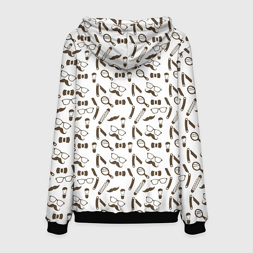 Мужская толстовка Тигр-барбер / 3D-Черный – фото 2