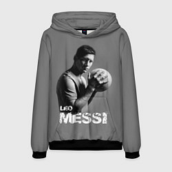 Толстовка-худи мужская Leo Messi, цвет: 3D-черный