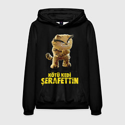 Толстовка-худи мужская Kotu Kedi Serafettin, цвет: 3D-черный