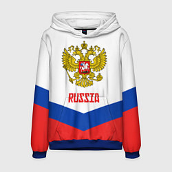 Толстовка-худи мужская Russia Hockey Team, цвет: 3D-синий