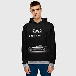 Толстовка-худи мужская Infiniti, цвет: 3D-меланж — фото 2