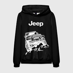 Толстовка-худи мужская Jeep, цвет: 3D-черный