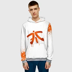 Толстовка-худи мужская Fnatic: White collection, цвет: 3D-меланж — фото 2