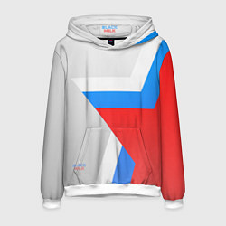 Толстовка-худи мужская Звезда России, цвет: 3D-белый
