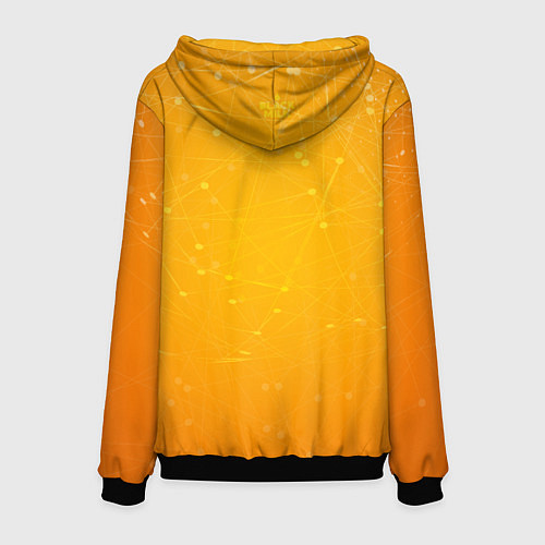 Мужская толстовка Bitcoin Orange / 3D-Черный – фото 2