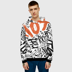 Толстовка-худи мужская Paramore: Riot, цвет: 3D-черный — фото 2