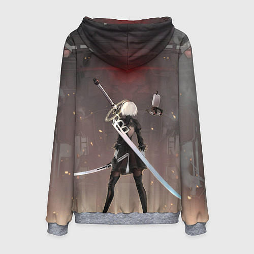 Мужская толстовка Мечница 2B: Nier / 3D-Меланж – фото 2