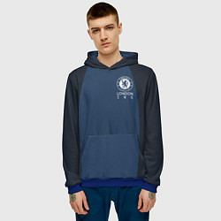 Толстовка-худи мужская Chelsea FC: London SW6, цвет: 3D-синий — фото 2