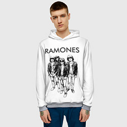 Толстовка-худи мужская Ramones Party, цвет: 3D-меланж — фото 2