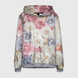 Толстовка-худи мужская Букет из роз, цвет: 3D-меланж