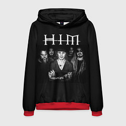 Толстовка-худи мужская HIM Rock, цвет: 3D-красный