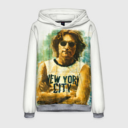 Толстовка-худи мужская John Lennon: New York, цвет: 3D-меланж