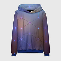 Толстовка-худи мужская НЕЙРОННАЯ СЕТЬ NEURAL NETWORK, цвет: 3D-синий
