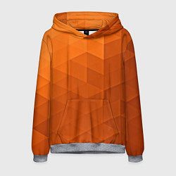 Толстовка-худи мужская Orange abstraction, цвет: 3D-меланж