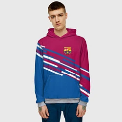 Толстовка-худи мужская Barcelona FC: Sport Line 2018, цвет: 3D-меланж — фото 2