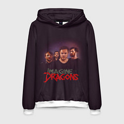 Толстовка-худи мужская Группа Imagine Dragons, цвет: 3D-белый