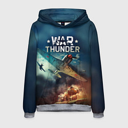 Толстовка-худи мужская Гром войны, цвет: 3D-меланж