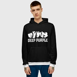 Толстовка-худи мужская Deep Purple, цвет: 3D-белый — фото 2