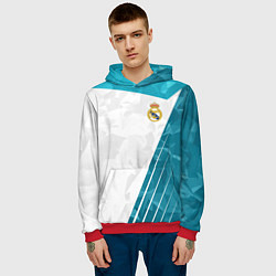 Толстовка-худи мужская FC Real Madrid: Abstract, цвет: 3D-красный — фото 2