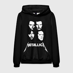 Толстовка-худи мужская Metallica - rock band, цвет: 3D-черный