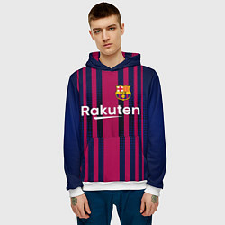 Толстовка-худи мужская FC Barcelona: Rakuten, цвет: 3D-белый — фото 2
