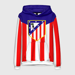 Толстовка-худи мужская FC Atletico Madrid, цвет: 3D-белый