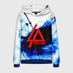 Толстовка-худи мужская Linkin Park blue smoke, цвет: 3D-синий