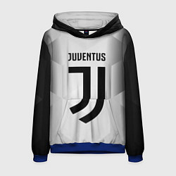 Толстовка-худи мужская FC Juventus: Silver Original, цвет: 3D-синий