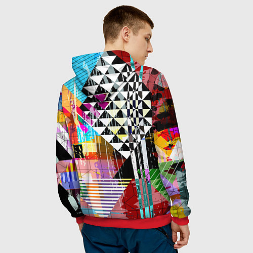 Мужская толстовка RGB Geometry / 3D-Красный – фото 4
