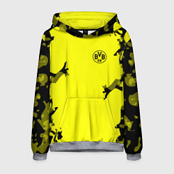 Толстовка-худи мужская FC Borussia Dortmund: Yellow Original, цвет: 3D-меланж