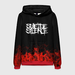 Толстовка-худи мужская Suicide Silence: Red Flame цвета 3D-красный — фото 1