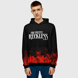Толстовка-худи мужская The Pretty Reckless: Red Flame, цвет: 3D-черный — фото 2