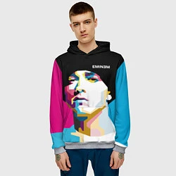 Толстовка-худи мужская Eminem Poly Art, цвет: 3D-меланж — фото 2