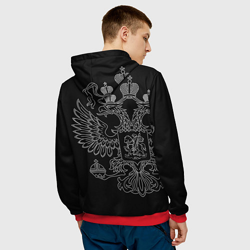 Мужская толстовка ВВ: герб РФ / 3D-Красный – фото 4