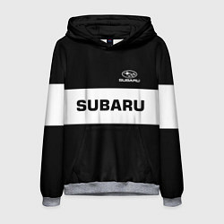 Толстовка-худи мужская Subaru: Black Sport, цвет: 3D-меланж