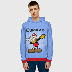 Толстовка-худи мужская Cuphead Dab, цвет: 3D-красный — фото 2