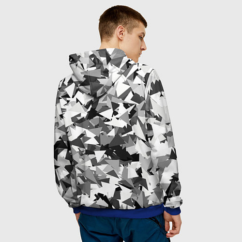 Мужская толстовка Городской серый камуфляж / 3D-Синий – фото 4
