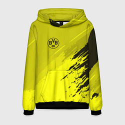 Толстовка-худи мужская FC Borussia: Yellow Original, цвет: 3D-черный