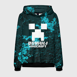Толстовка-худи мужская Даниил в стиле Minecraft, цвет: 3D-черный
