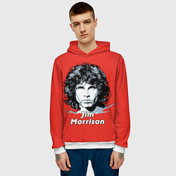 Толстовка-худи мужская Jim Morrison, цвет: 3D-белый — фото 2