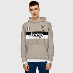 Толстовка-худи мужская FC Juventus: Away 18/19, цвет: 3D-белый — фото 2