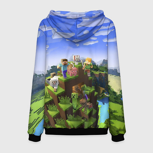 Мужская толстовка Майнкрафт: Саша / 3D-Черный – фото 2