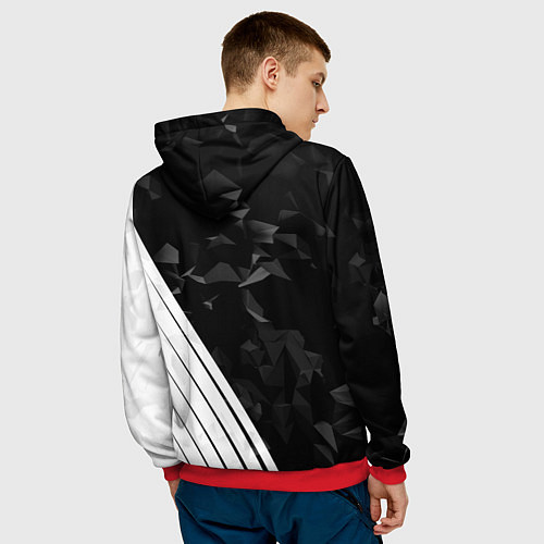 Мужская толстовка Audi: Black Poly / 3D-Красный – фото 4