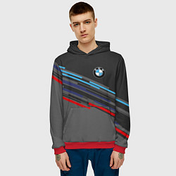 Толстовка-худи мужская BMW BRAND COLOR, цвет: 3D-красный — фото 2