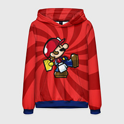 Толстовка-худи мужская Super Mario: Red Illusion, цвет: 3D-синий