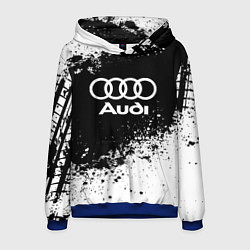 Толстовка-худи мужская Audi: Black Spray, цвет: 3D-синий