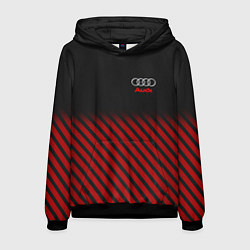 Толстовка-худи мужская Audi: Red Lines, цвет: 3D-черный