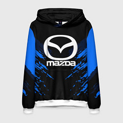 Толстовка-худи мужская Mazda: Blue Anger, цвет: 3D-белый