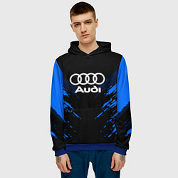 Толстовка-худи мужская Audi: Blue Anger, цвет: 3D-синий — фото 2