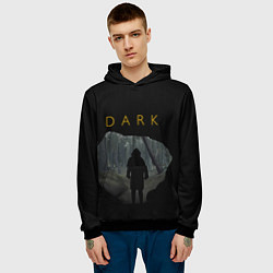 Толстовка-худи мужская Dark, цвет: 3D-черный — фото 2